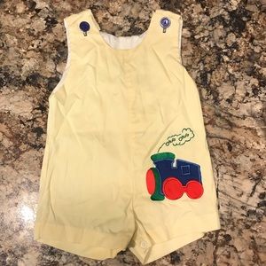 Alexis Chug Chug Train Overalls